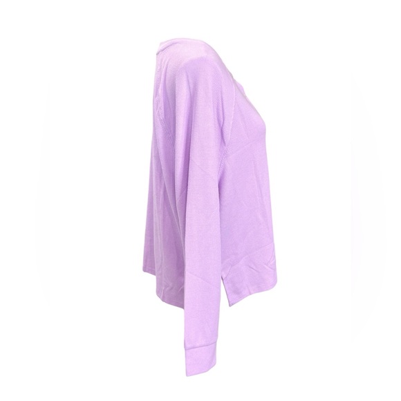 Victoria’s Secret Waffle Knit Pajama Top Purple Size Medium NWT - Picture 4 of 8